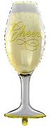 Шар (37''/94 см) Фигура, Бокал шампанского, 1 шт.
