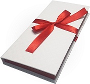 Коробка для денег Атласная лента, Белый, 17*8*1 см, 1 шт.