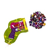 Шар с клапаном (8''/20 см) Мини-фигура, Пистолет с конфетти, Желтый, 1 шт.