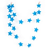 Гирлянда-подвеска Звезда, Голубой, 220 см, 1 шт.