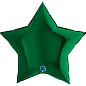 Шар (36''/91 см) Звезда, Темно-зеленый, 1 шт. в уп. 