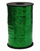Лента (0,5 см*250 м) Зеленый, Голография, 1 шт.
