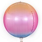 Шар (20''/51 см) Сфера 3D, Розовый/Оранжевый/Сиреневый, Градиент, 1 шт.