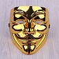 Карнавальная маска, Аноним, Золото, 17*20 см, 1 шт. 