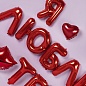 Набор шаров-букв (14''/36 см) Мини-Надпись "Я Люблю Тебя", Красный, 1 шт. в уп. 