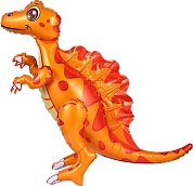 Шар 3D (30''/76 см) Фигура, Динозавр Спинозавр, Оранжевый, 1 шт. в упак.