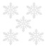 Декоративное украшение Снежинки Льдинки, 15 см, Белый, 5 шт.