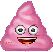 Шар (31''/79 см) Фигура, Мороженое Emoji, Розовый, 1 шт. в упак.