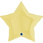 Шар (18''/46 см) Звезда, Макарунс, Светло-желтый, 1 шт.