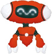 Шар (27''/69 см) Фигура, Робот, Красный, 1 шт.