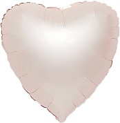 Шар (18''/46 см) Сердце, Розовый, Макарунс, 1 шт. 