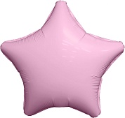 Шар (19''/48 см) Звезда, Розовый фламинго, Сатин, 1 шт.