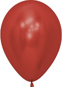 Шар (12''/30 см) Reflex, Зеркальный блеск, Красный (915), хром, 50 шт.