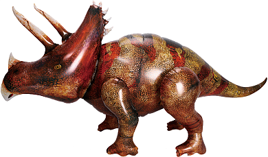 Шар 3D (53''/135 см) Фигура, Динозавр Трицератопс, 1 шт. в упак.