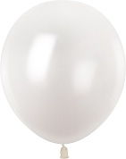 Шар (10''/25 см) Белый, металлик, 100 шт.