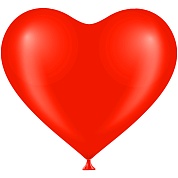 Сердце (12''/30 см) Красный (803), пастель, 10 шт.