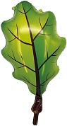 Шар с клапаном (12''/30 см) Мини-фигура, Дубовый лист, Зеленый, 1 шт.