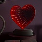 Светильник Сердце, 3D, на подставке, 14,6*3,4*17,5 см. Красный, 1 шт.