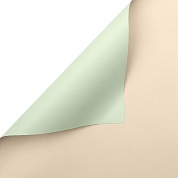 Упаковочная пленка 65мкр (0,57*10 м) Двухцветная, Светло-зеленый/Бежевый, Матовый, 1 шт.