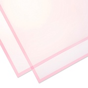 Упаковочная матовая пленка 45мкм (0,6*0,6 м) Кайма, Розовый, 20 шт.