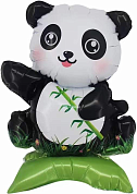 Шар 3D (23''/58 см) Фигура на подставке, Милая панда, 1 шт. в уп. 