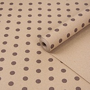 Упаковочная бумага, Крафт 40гр (0,7*7,5 м) Горох, Коричневый, 1 шт.