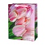 Пакет подарочный, Весенние тюльпаны, Дизайн №3, с блестками, 32*26*10 см, 1 шт.