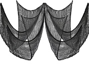 Декор.украшение, Истлевшая ткань - марля для Хэллоуина, Черный, 215*152 см, 1 шт.