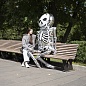 Шар (103''/262 см) Ходячая Фигура, Скелет XXL, Белый, 1 шт. в уп. 