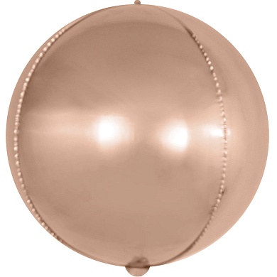 Шар (18''/46 см) Сфера 3D, Розовое Золото, 1 шт.