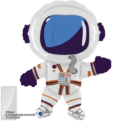 Шар (28''/71 см) Фигура, Космонавт, 1 шт. в уп.
