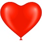Сердце (5''/13 см) Красный (803), пастель, 100 шт.