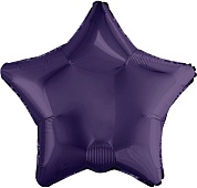 Набор шаров (9''/23 см) Мини-звезда, Темно-фиолетовый, 5 шт. в уп.