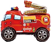 Шар 3D (24''/61 см) Фигура, Пожарная машина, 1 шт. в уп.