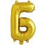 Шар с клапаном (16''/41 см) Мини-буква, Б, Золото, 1 шт. в упак.