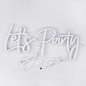 Световая надпись на подложке Let's Party, 18,5*43 см. Розовый, 1 шт.