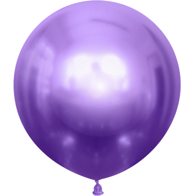 Шар (24''/61 см) Фиолетовый (510), хром, 3 шт.