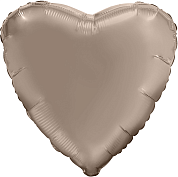 Шар (30''/76 см) Сердце, Кремовый, Сатин, 1 шт. в упак.