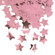 Конфетти фольга Звезда, Розовое Золото, Металлик, 1,5 см, 50 г.