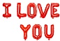 Набор шаров-букв (17''/43 см) Мини-Надпись "I Love You", Красный, 1 шт. в упак. 