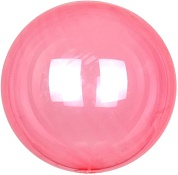 Шар (18''/46 см) Сфера 3D, Deco Bubble, Красный, Кристалл, 10 шт.
