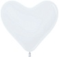 Сердце (12''/30 см) Белый (005), пастель, 12 шт.