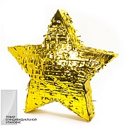 Пиньята Звезда, Золото, Металлик, 45*45*8 см, 1 шт. в упак. 