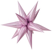 Шар (26''/66 см) Фигура, Звезда составная, Розовый, 1 шт. в упак.