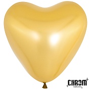 Сердце (12''/30 см) Золото, хром, 50 шт.