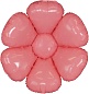Шар (17''/43 см) Мини-цветок, Ромашка, Розовый, 1 шт.