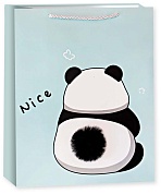 Пакет подарочный, Пушистые хвостики, Дизайн №3, 33*25*12 см, 1 шт.