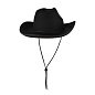 Шляпа Ковбой, со шнурком для затягивания, Черный, 1 шт. 