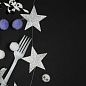 Гирлянда-подвеска Звезды, Белый металлик, 230 см