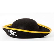 Шляпа Пират, Черный, маленькая